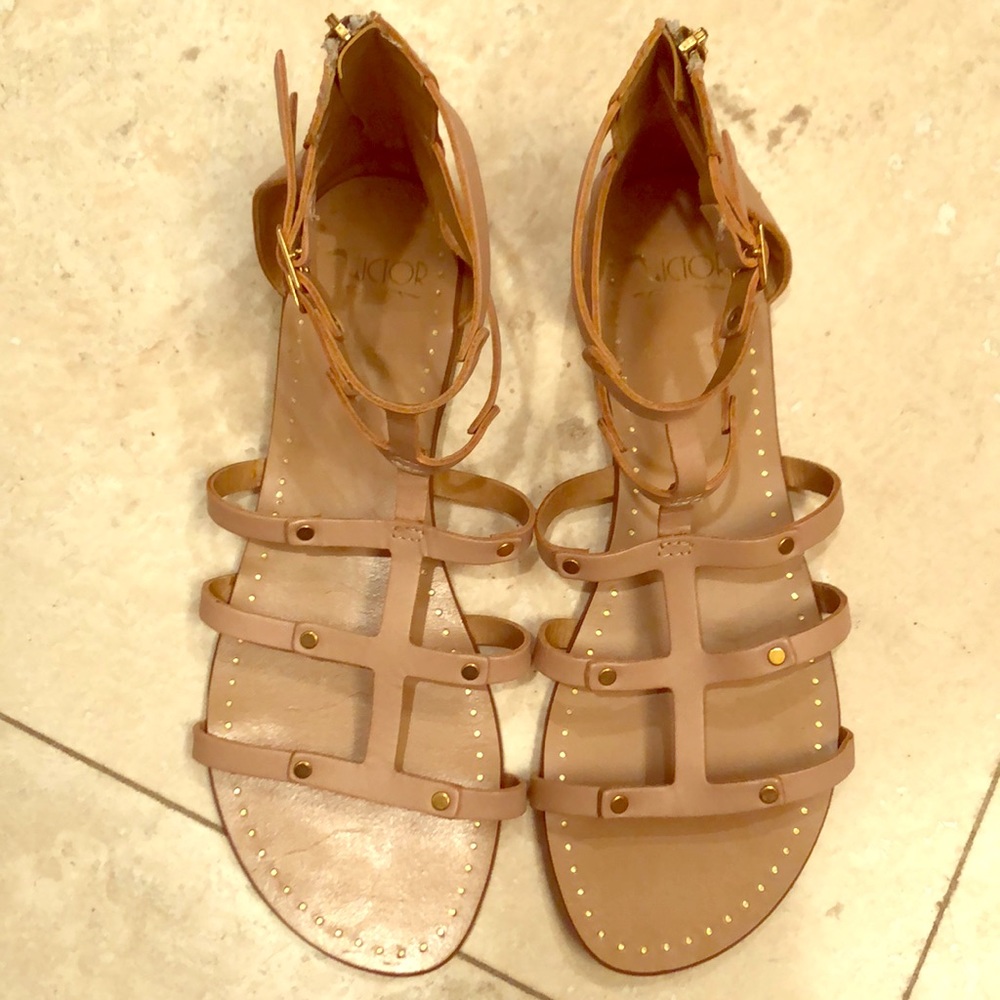 Anthropology Tan Gladiator Sandals